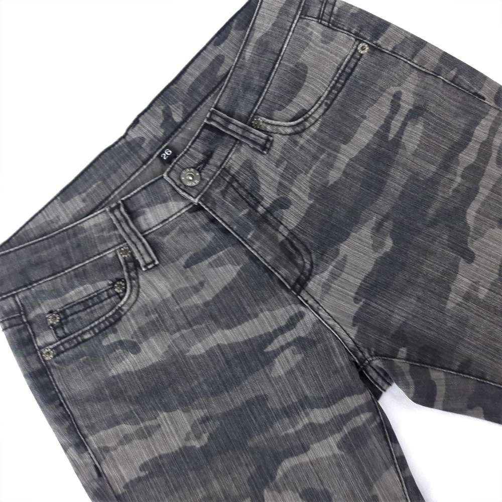 CarMar Camo Pants Jeans Skinny Mid Rise Spandex Los Angeles USA 26 - Picture 5 of 8